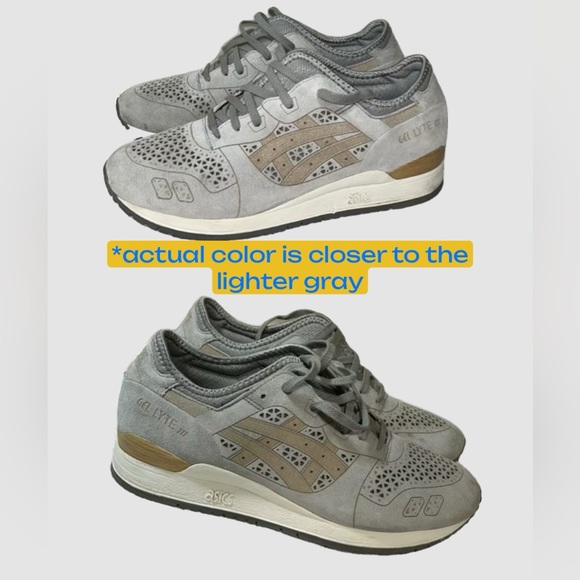 ASICS Mens Gel Lyte III Retro Laser Cut Gray Running Shoes Sneakers Size 10 - Picture 4 of 4